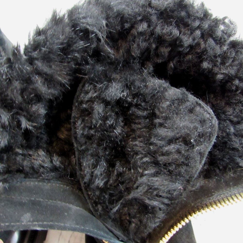 EUC $700 ITALY Burberry Quinsley Shearling Suede Lug waterproof Boots 36 6 - Picture 5 of 16
